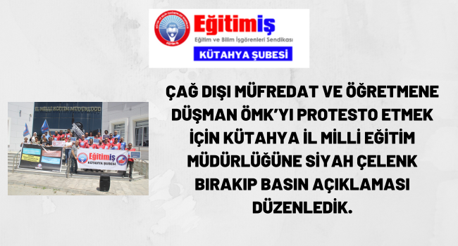 SİYAH ÇELENK VE BASIN AÇIKLAMASI