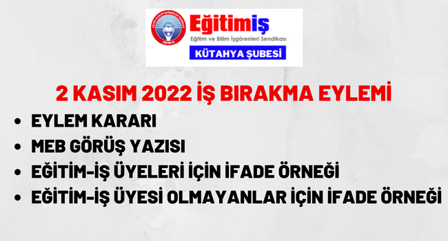 İş Bırakma Eylem Kararı MEB Görüş Yazısı ve İfade Örnekleri