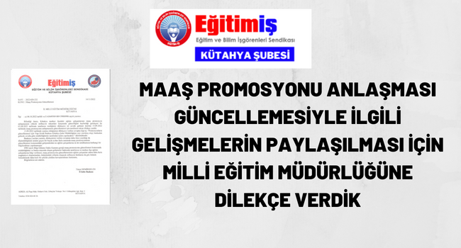 PROMOSYON ANLAŞMASI GÜNCELLEMESİNDE Kİ SON GELİŞMELER İLE İLGİLİ DİLEKÇE VERDİK